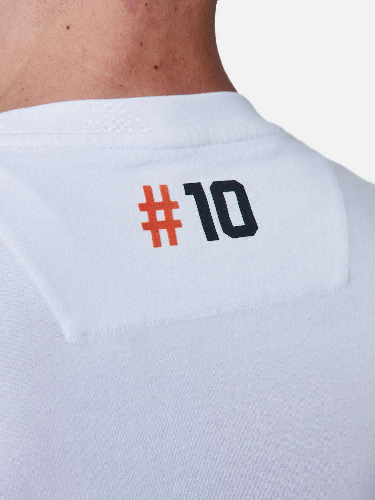Gran Futbolista White Mesh Tee – #10 Tribute Gran Futbolista